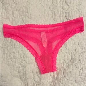 Victoria's Secret Pink Lace Thong Panties